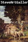 unknow artist Sheep and Sheepherder